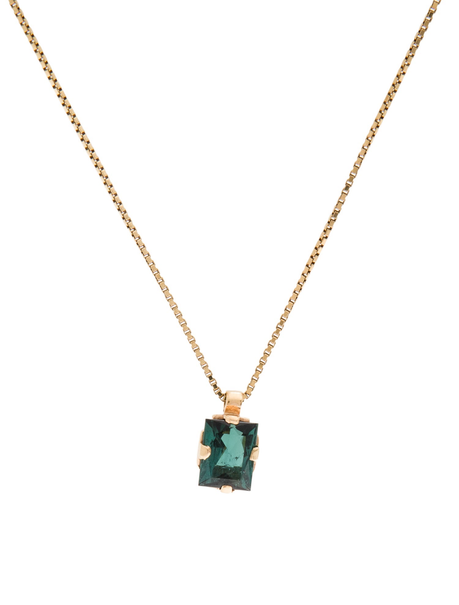 Necklace 1.96ctw Tourmaline Pendant Necklace